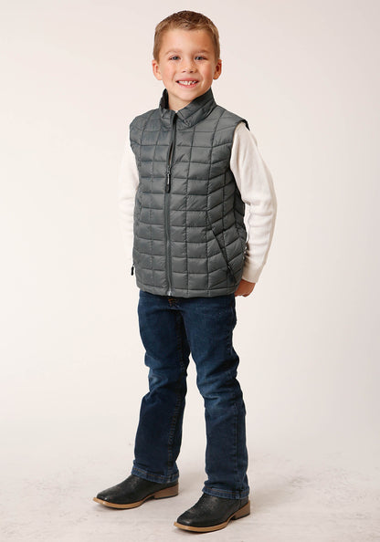 Boys  Silver Sage Nylon Parachute Down Vest