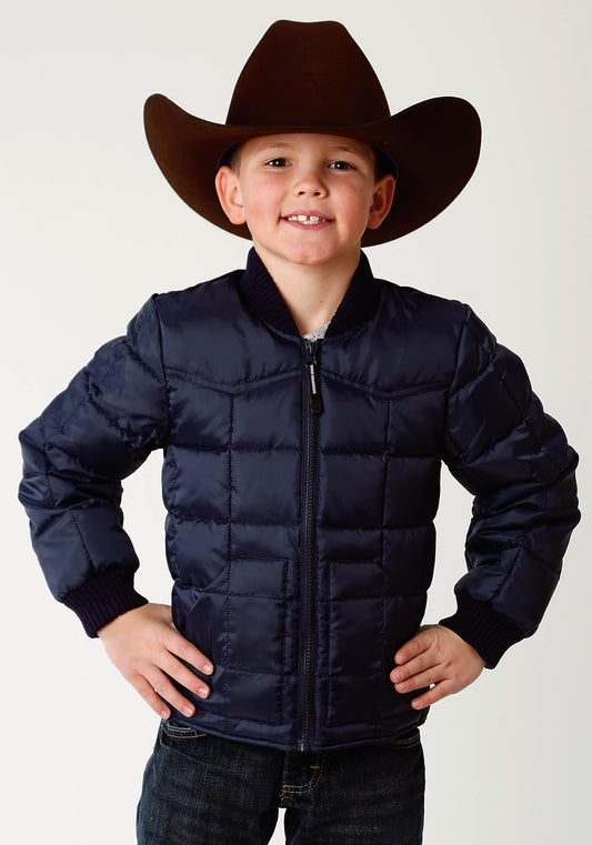 Boys Navy Blue Poly-filled Jacket