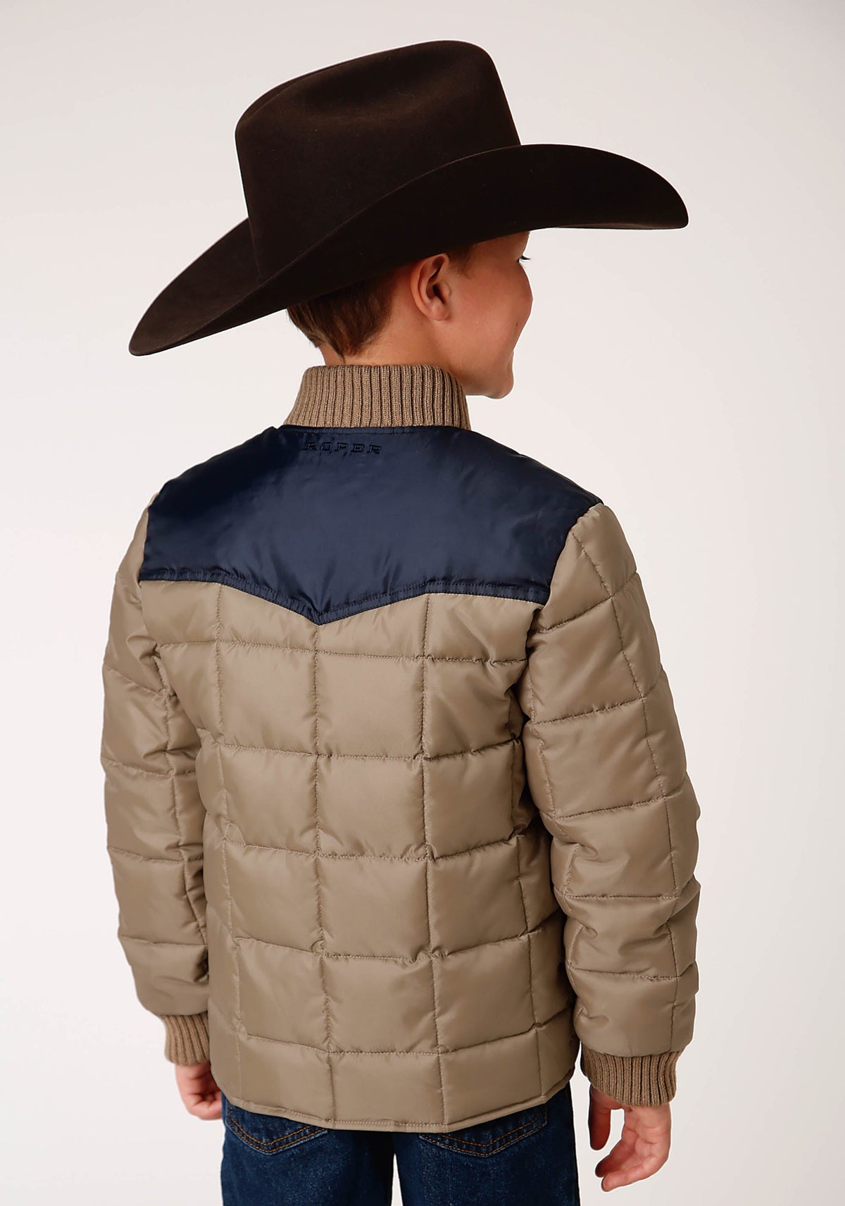 Boys  Quilted Poly With Poly Fill Jacket Poly Filled Western Jacket