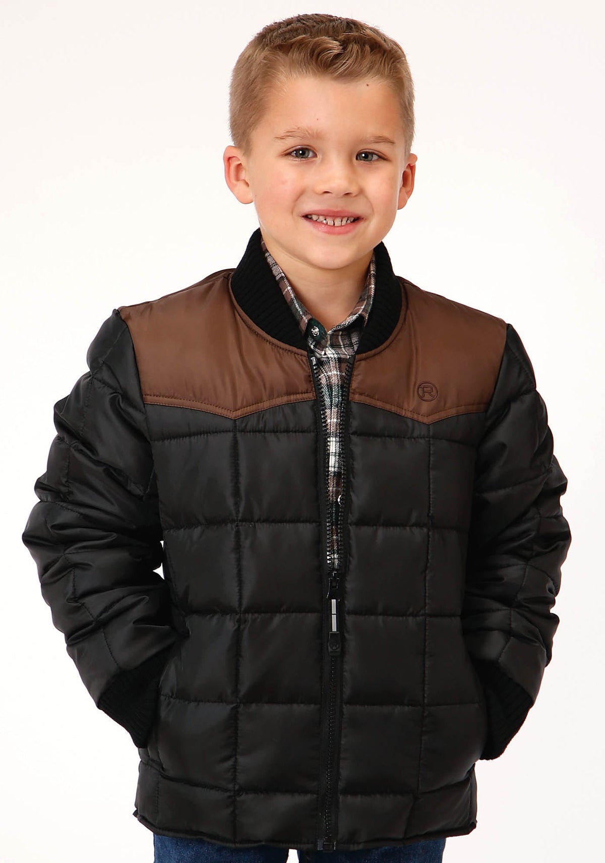 Boys  Quilted Polyfilled Jacket Poly Filled Western Jacket