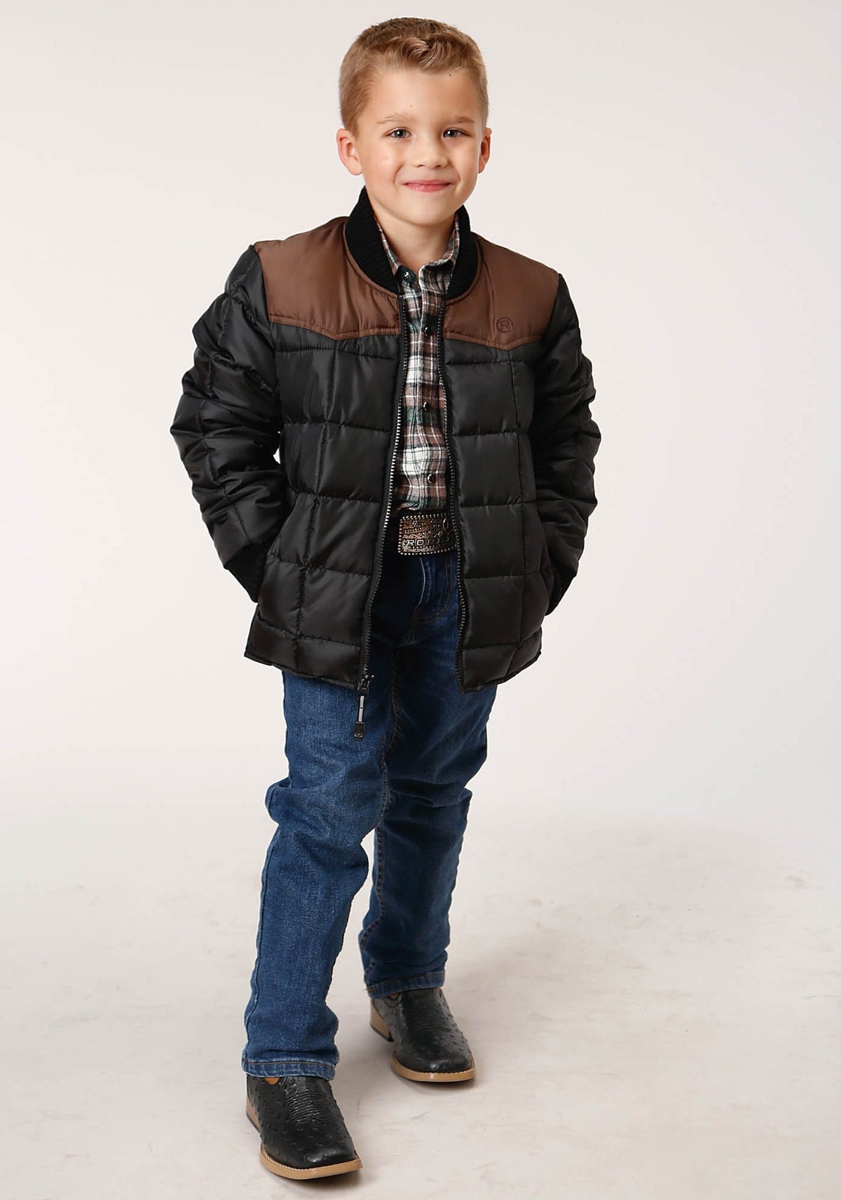 Boys  Quilted Polyfilled Jacket Poly Filled Western Jacket