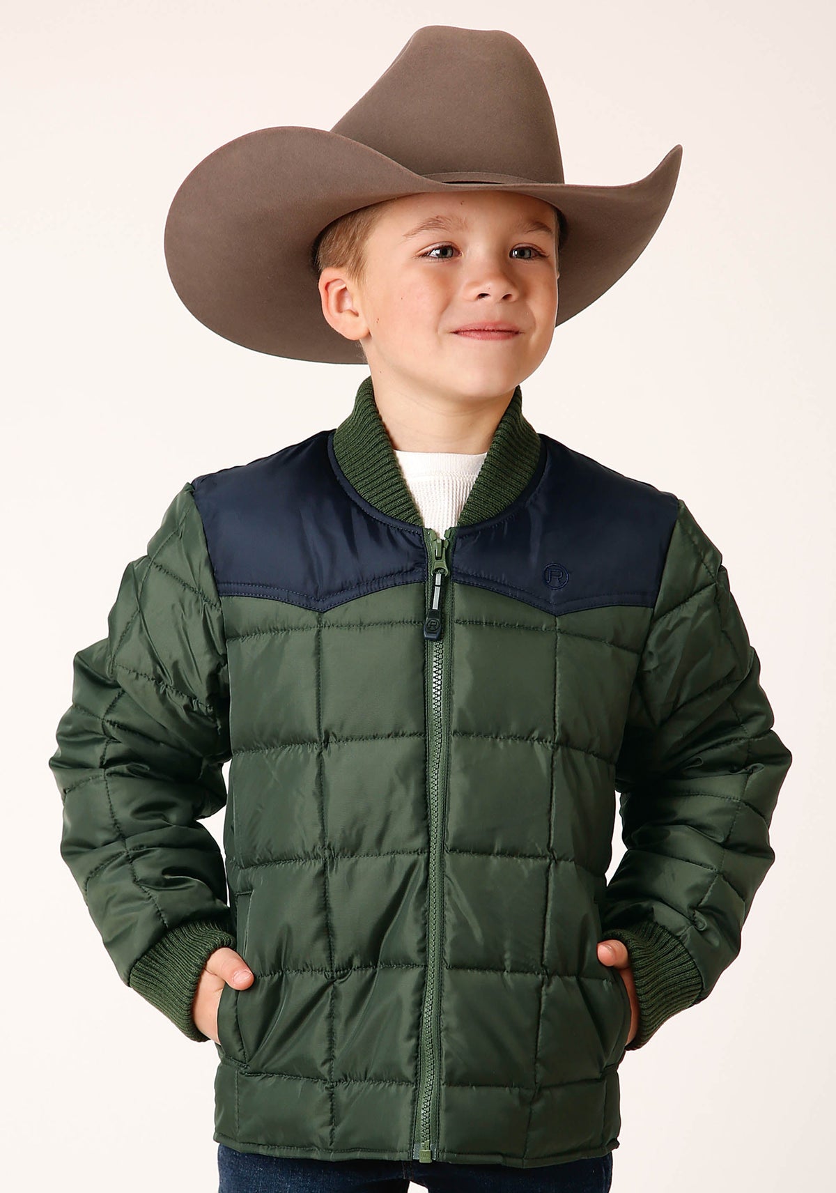 Boys  Quilted Polyfilled Jacket Poly Filled Western Jacket