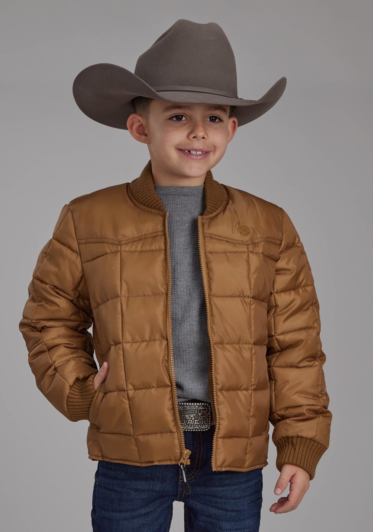Boys Carmel Zipper Jacket