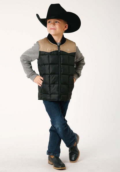 Boys  Quilted Polyfilled Vest Poly Filled Western Vest