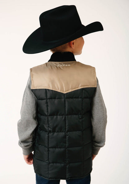 Boys  Quilted Polyfilled Vest Poly Filled Western Vest
