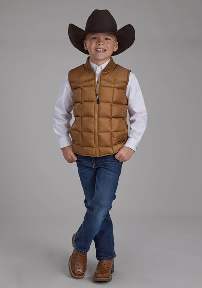 Boys Carmel Zipper Vest