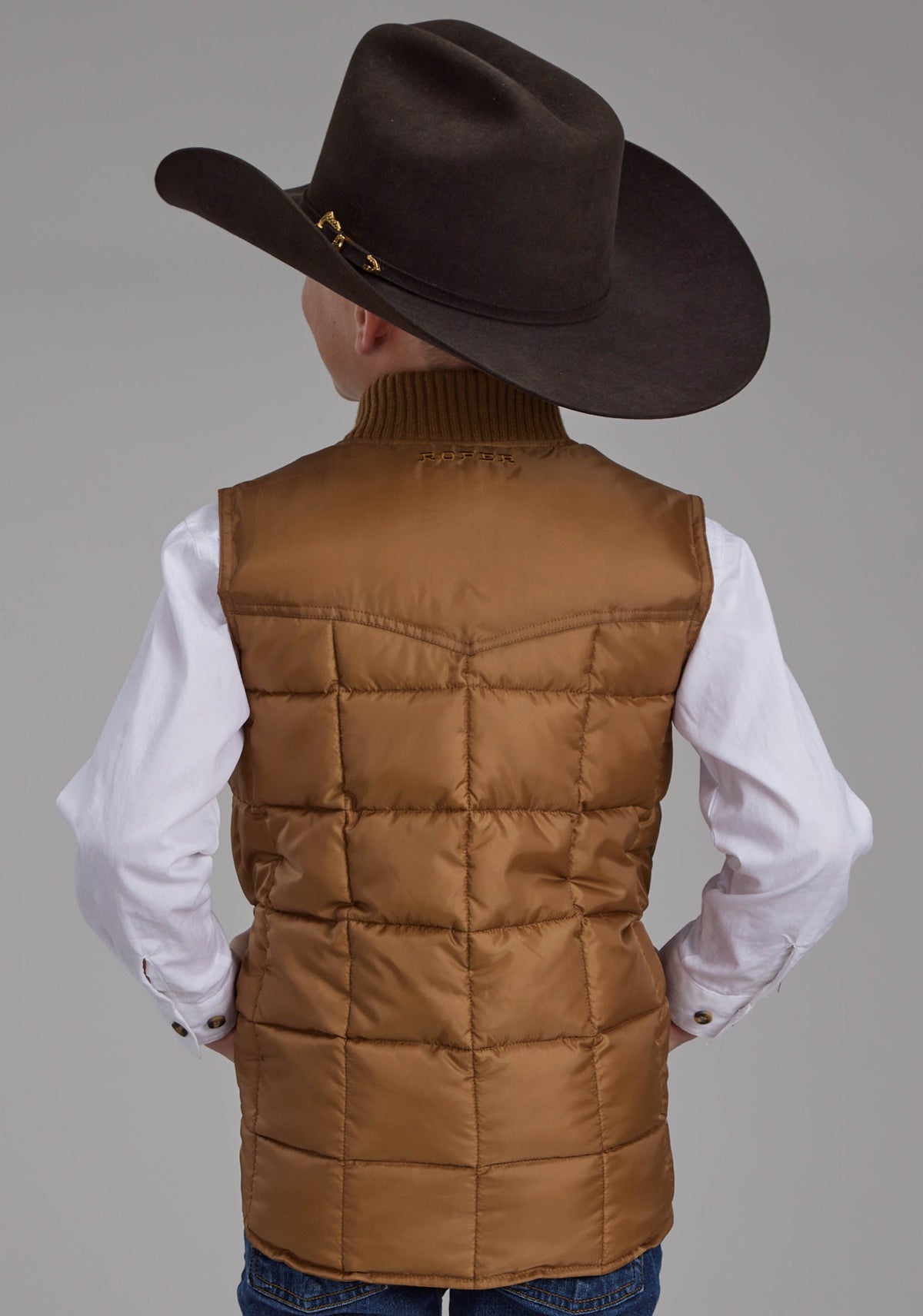 Boys Carmel Zipper Vest