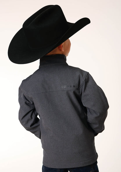 Boys  Heather Grey Soft Shell Tech Jacket