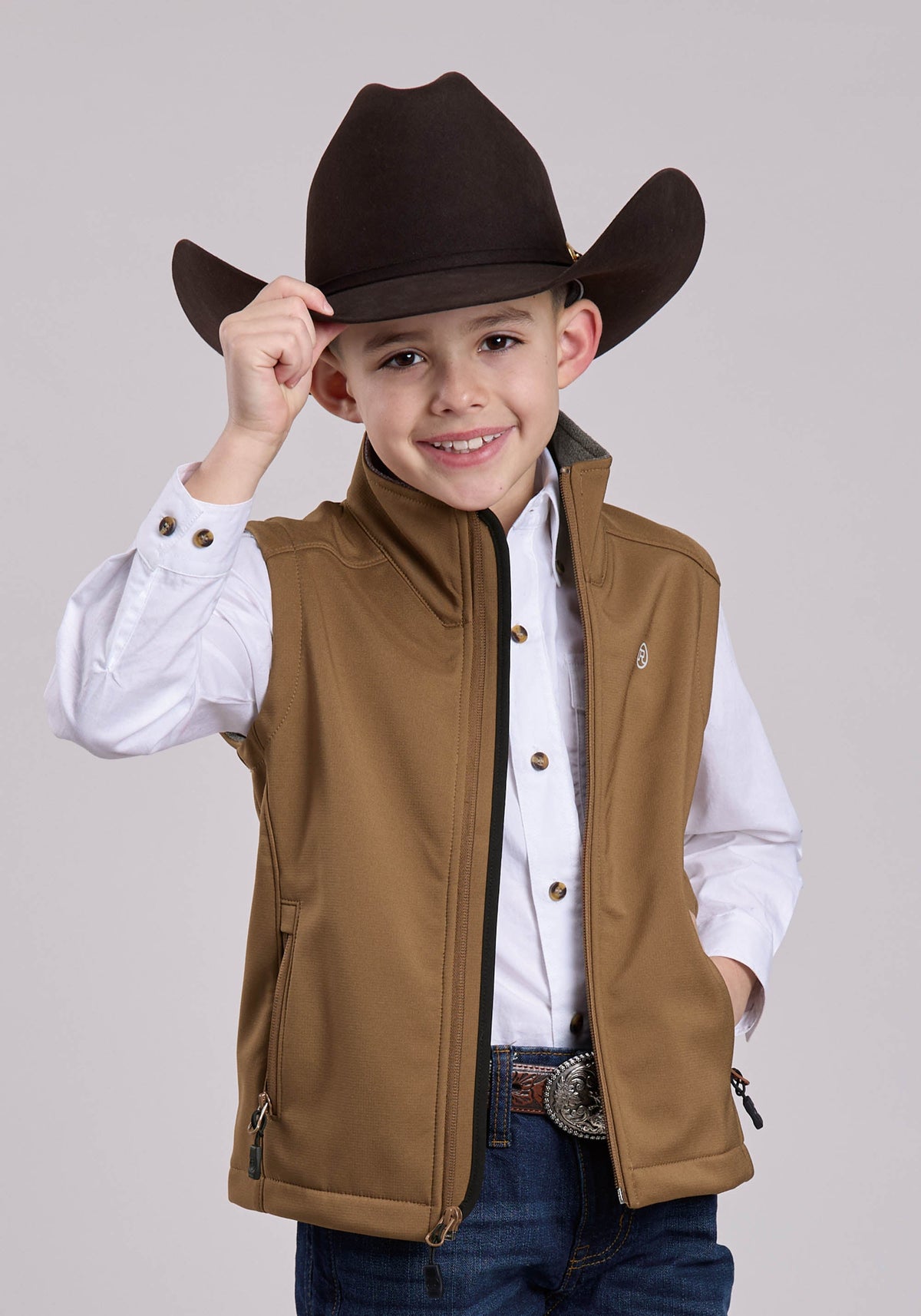 Boys Roper Ripstop Tobacco Vest