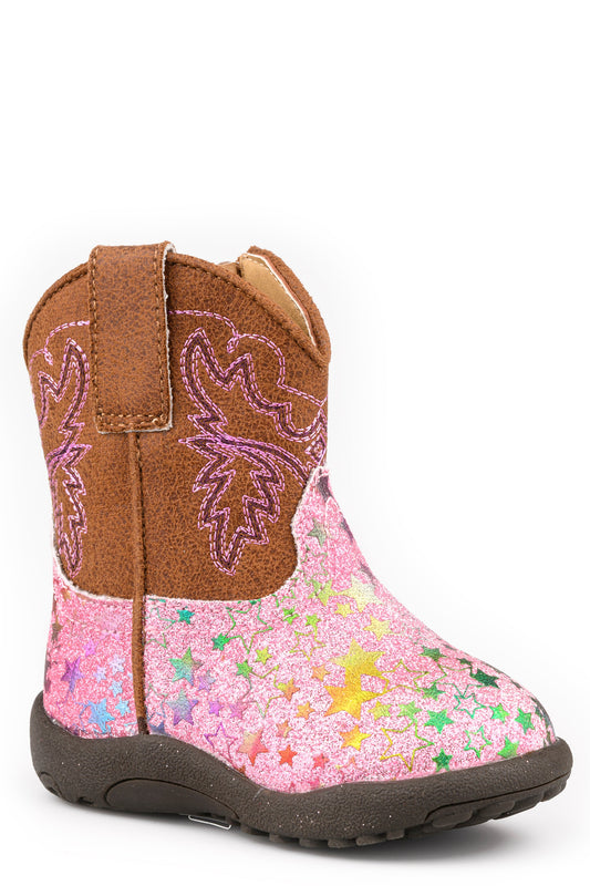 Infants Girls Roper Western Stitch Glitter Stars Cowbabies