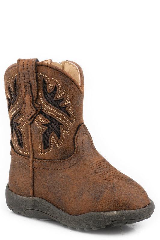 Infants Boys Roper Brown Mesh Western Draftmaster Cowbabies