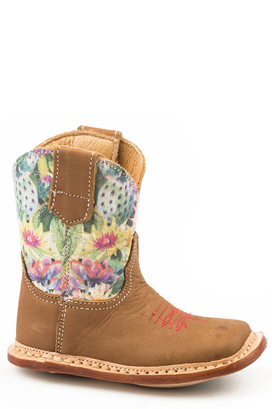 Infant Girls Tan Nubuck Vamp