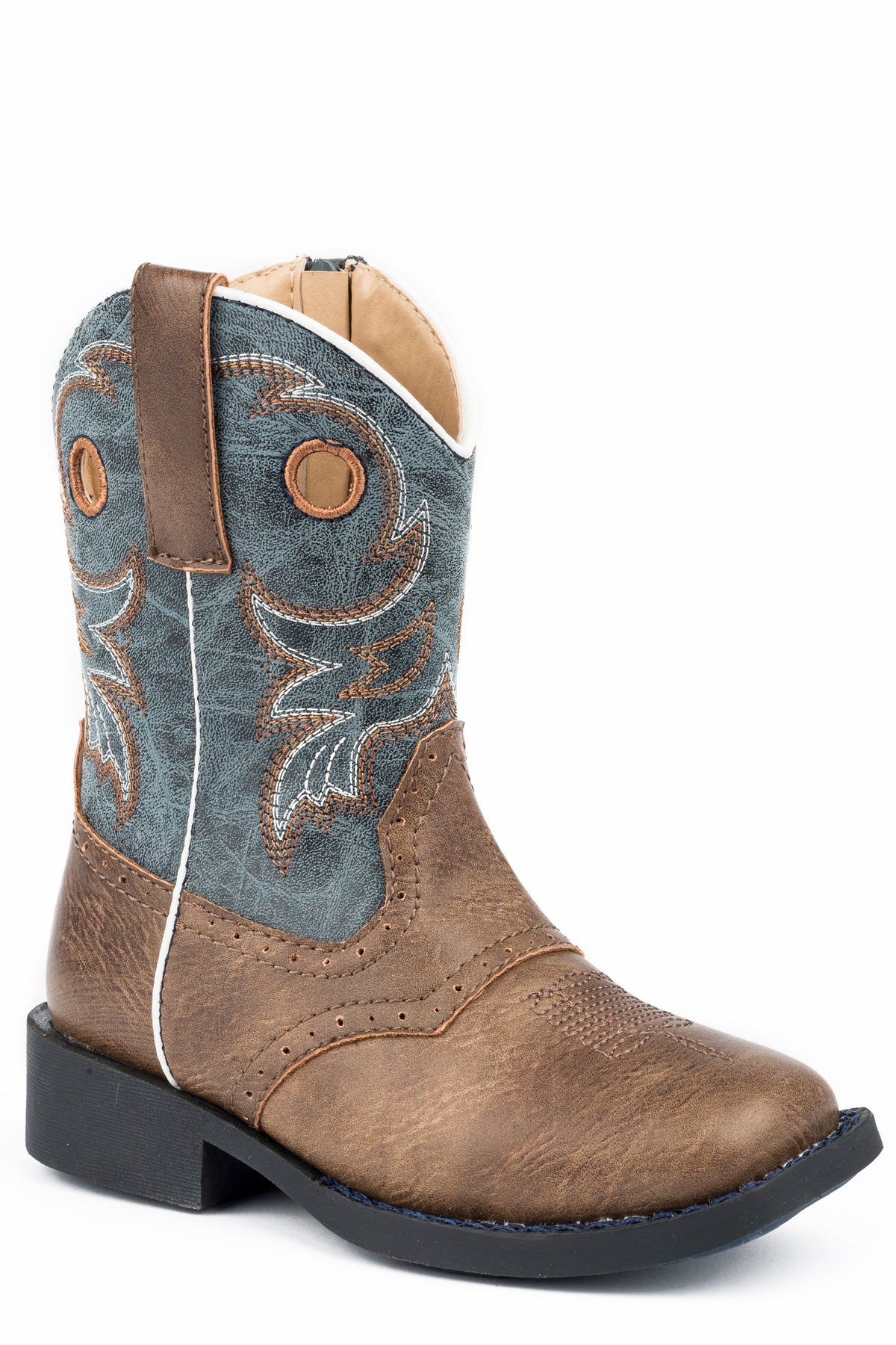 Boys Toddler Distressed Brown Vamp With Saddle Vamp