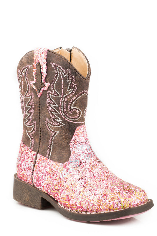 Girls Toddler Pink Southwest Glitter