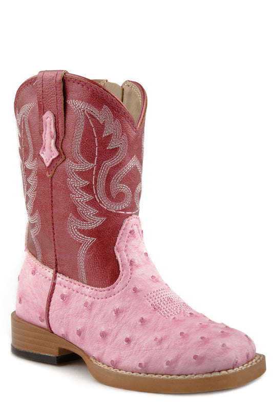 Girls Toddler Pink Faux Leather
