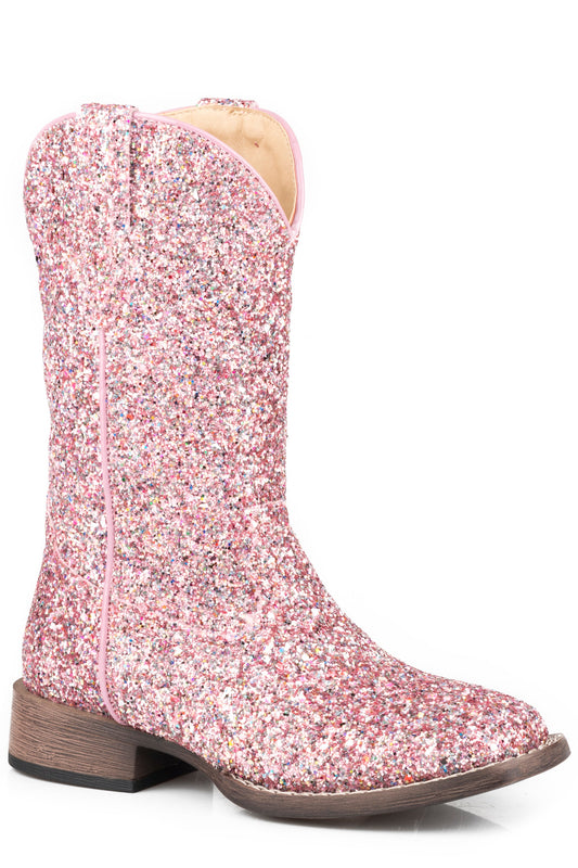 Toddler Girls  Pink Multi Glitter Vamp  Shaft Boot