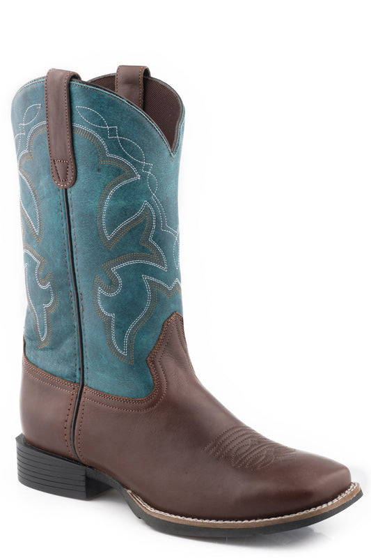 Little Boys Brown Tumbled Leather Vamp