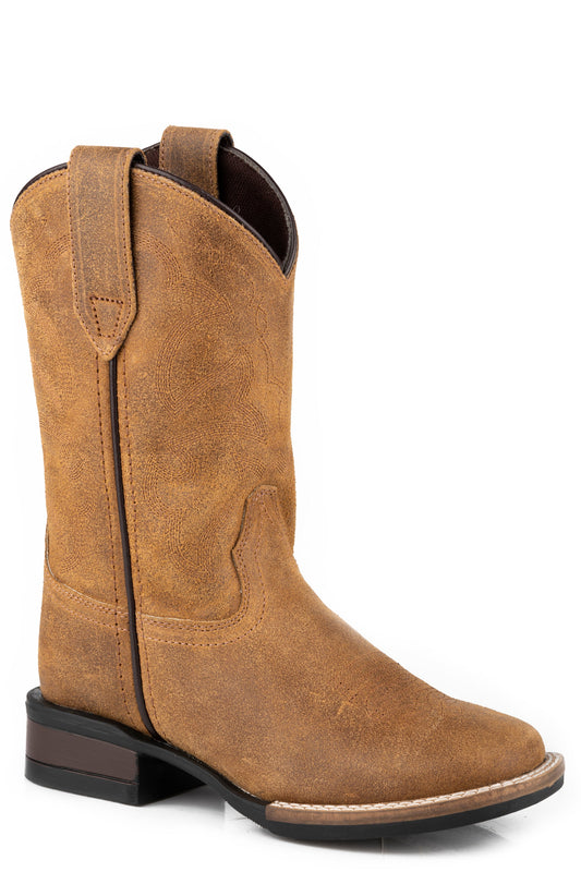 Little Boys Tan Oiled Suede Leather