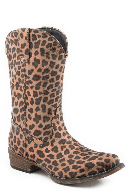Little Girls Snip Toe All Over Leopard Print