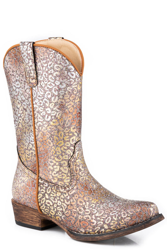 Little Girls Snip Toe All Over Leopard Print