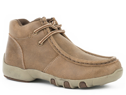 Little Boys Tan Vintage Leather Chukka