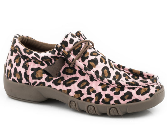 Little Girls Pink Leopard Canvas