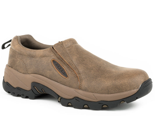 Mens Air Light Performance Slip On Vintage Tan Leather