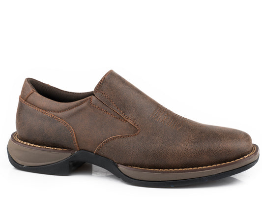 Mens Vintage Brown  Slip On With Wilder Bottom
