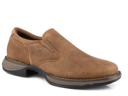 Mens Vintage Tan Slip On