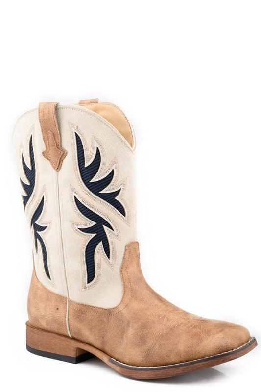 Mens Roper Navy Mesh Western Draftmaster Boots