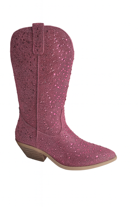 Womens Pink Crystal Vamp And Shaft