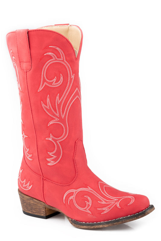 Womens Red With All Over Embroidery