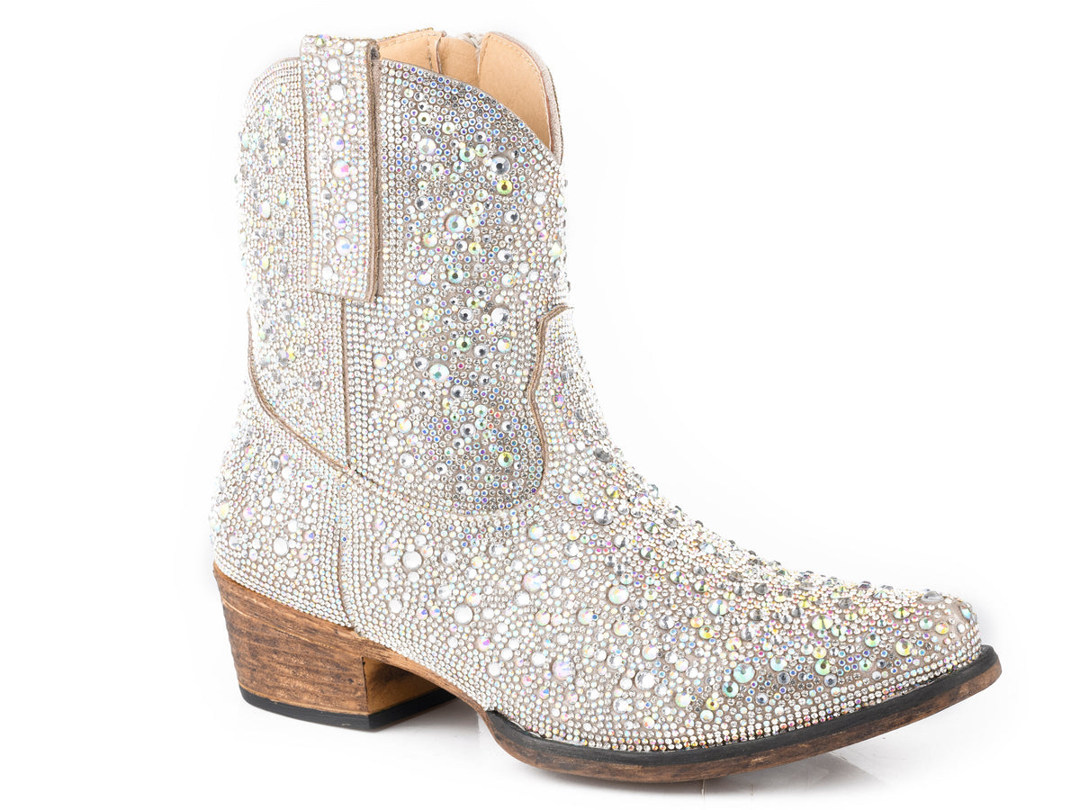 Womens All Over Silver Crystal Upper