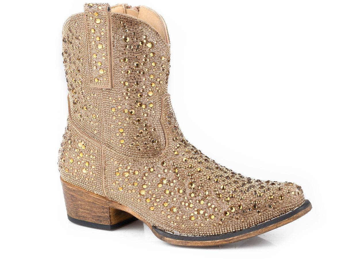 Womens All Over Tan Crystal Upper