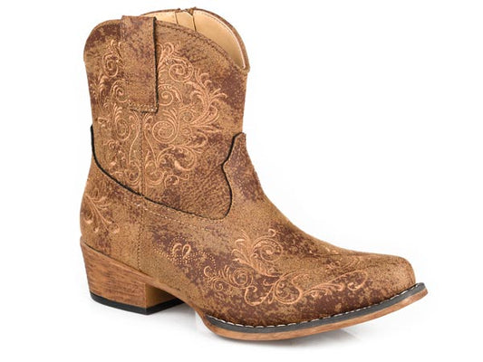 Womens Roper Tan Vintage Faux Leather Sashay Boots