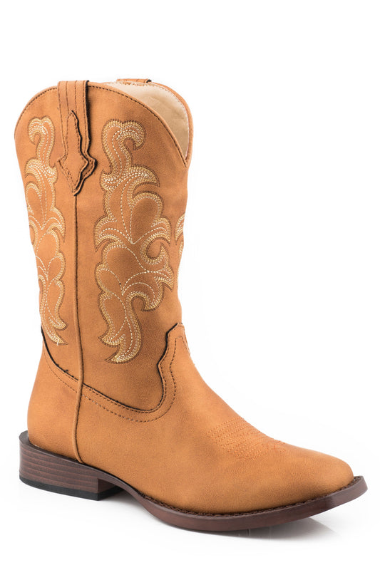 Womens Tan Vintage Faux Leather Upper
