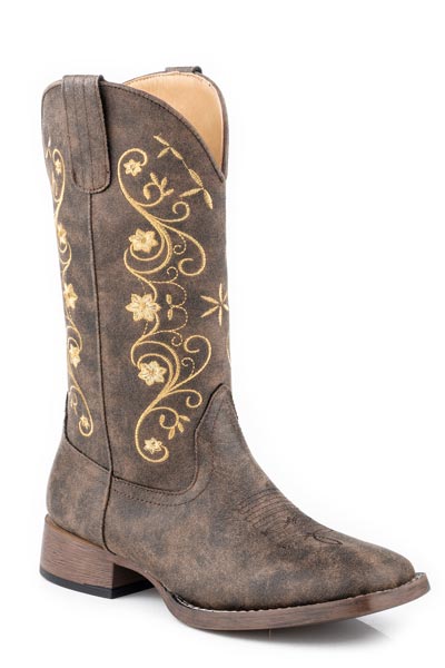 Womens Dark Brown Faux Leather Upper