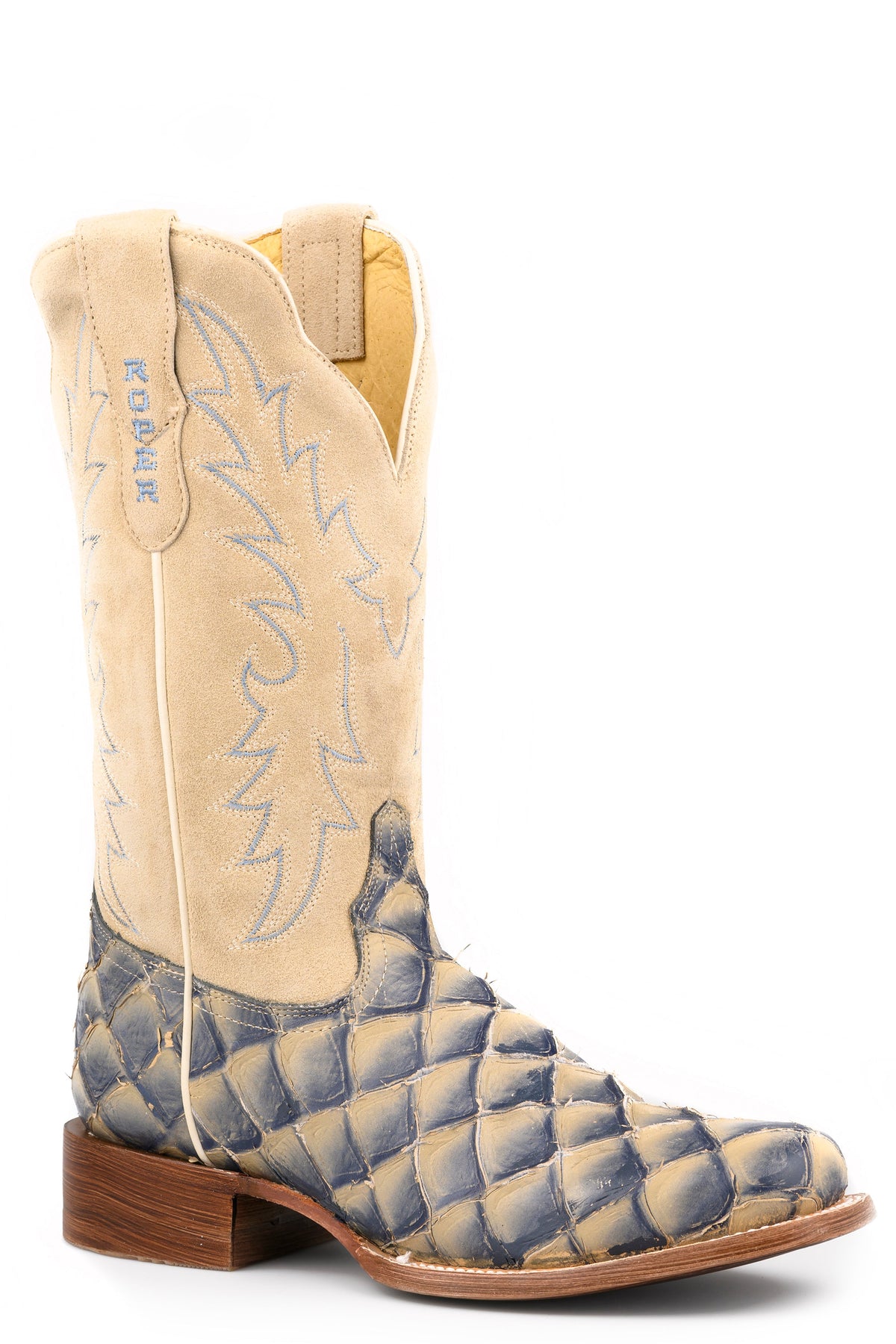 Womens Roper Light Tan Suede Leather Faith Boots