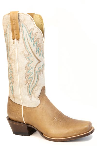 Womens Roper Burnish Tan Leather Vamp Della Boots