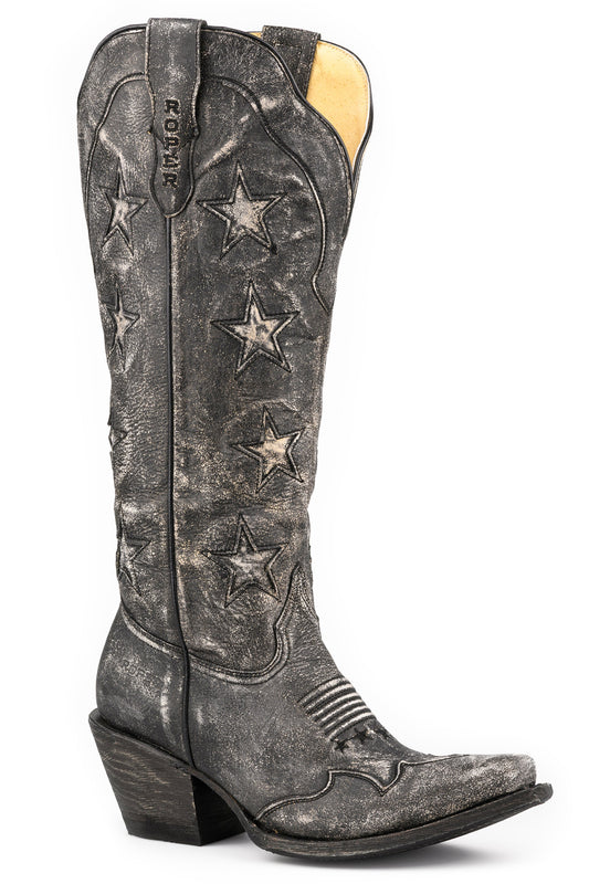 Womens Roper Stars Design Vintage Boots