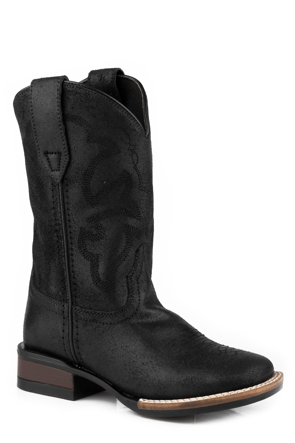 Big Boys Black Oiled Suede Leather