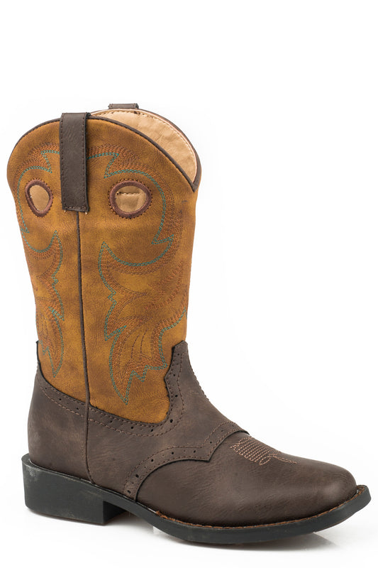 Big Boys Tumbled Brown With Saddle Vamp