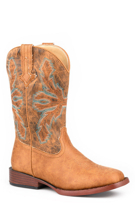 Big Kids Boys Roper Western Stitch Victor Boots
