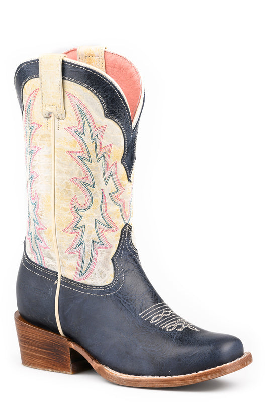 Big Kids Boys Roper Waxy Cream Ride Em Boots